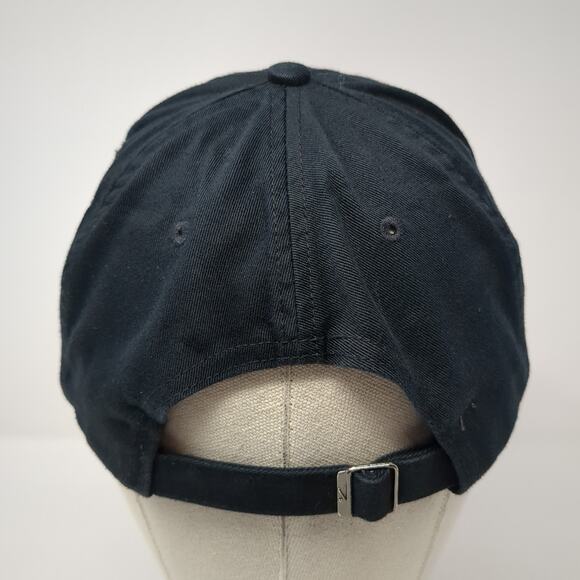 Nike Swoosh Slideback Hat Black Solid One Size Embroidered Vent Holes - Picture 6 of 10